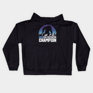 SNOWcial Distancing Champion - Yeti Winter Edition of Social Distancing Champion Kids Hoodie